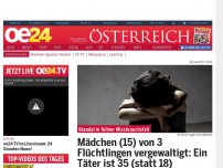 Bild zum Artikel: Mädchen (15) von 3 Flüchtlingen vergewaltigt: Ein Täter ist 35 (statt 18)