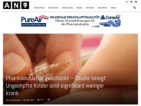 Bild zum Artikel: Pharmaindustrie geschockt – Studie belegt: Ungeimpfte Kinder sind signifikant weniger krank