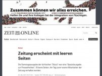 Bild zum Artikel: Türkei: Zeitung erscheint mit leeren Seiten