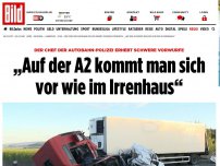 Bild zum Artikel: Chef der Autobahn-Polizei - „Auf der A2 kommt man sich vor wie im Irrenhaus“