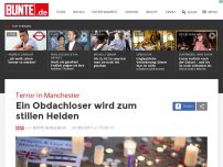 Bild zum Artikel: Terror in Manchester: Dieser Obdachlose beweist Zivilcourage und wird zum stillen Helden!