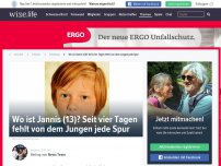 Bild zum Artikel: Wo ist Jannis (13)? Seit vier Tagen fehlt von dem Jungen jede Spur