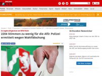 Bild zum Artikel: 2204 Stimmen zu wenig für die AfD - Polizei ermittelt wegen Wahlfälschung in NRW