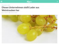Bild zum Artikel: Dieses Unternehmen stellt Leder aus Weintrauben her