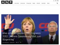 Bild zum Artikel: Alles schon vergessen? CDU-Programm 2002: „Weitere Zuwanderung führt zum Bürgerkrieg“