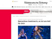 Bild zum Artikel: Namenlose Gewinnerin, es tut uns leid für Dich