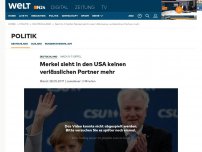 Bild zum Artikel: Nach G-7-Gipfel: Merkel sieht in den USA keinen verlässlichen Partner mehr