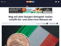 Bild zum Artikel: Weg mit dem lästigen Kleingeld: Italien schafft Ein- und Zwei-Cent-Münzen ab
