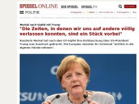 Bild zum Artikel: Merkel nach Gipfel mit Trump: 'Die Zeiten, in denen wir uns auf andere völlig verlassen konnten, sind ein Stück vorbei'