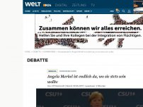 Bild zum Artikel: Bundeskanzlerin: Angela Merkel ist endlich da, wo sie stets sein wollte