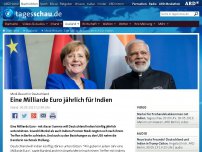 Bild zum Artikel: Modi-Besuch: Eine Milliarde Euro jährlich für Indien