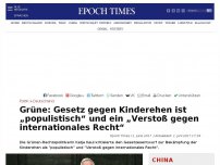 Bild zum Artikel: Grüne: Gesetz gegen Kinderehen ist „populistisch“ und ein „Verstoß gegen internationales Recht“