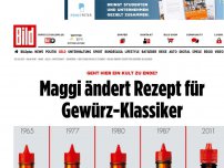 Bild zum Artikel: Stirbt ein Kult? - Maggi ändert Rezept für Gewürz-Klassiker