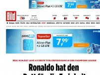 Bild zum Artikel: Real schlägt Juve 4:1 - Ronaldo hat den Pott für die Ewigkeit