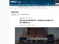 Bild zum Artikel: Anonymer Wutbrief: 'Einzige Frechheit' – Polizist prangert G-20-Gipfel an