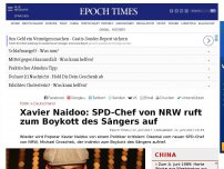 Bild zum Artikel: Xavier Naidoo: SPD-Chef von NRW ruft zum Boykott des Sängers auf