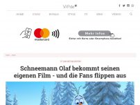 Bild zum Artikel: Schneemann Olaf bekommt seinen eigenen Film - und die Fans flippen aus