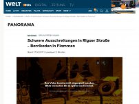 Bild zum Artikel: Berlin-Friedrichshain: Schwere Ausschreitungen in Rigaer Straße - Barrikaden in Flammen