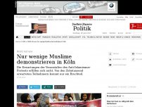 Bild zum Artikel: Nur wenige Muslime demonstrieren in Köln