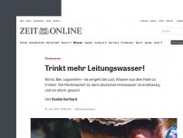 Bild zum Artikel: Trinkwasser: Trinkt mehr Leitungswasser!