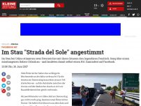 Bild zum Artikel: Im Stau 'Strada del Sole' angestimmt