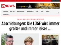Bild zum Artikel: Mieses Spiel von Merkel & Misere Abschiebungen: Die LÜGE wird immer größer und immer leiser …