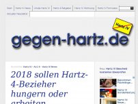Bild zum Artikel: 2018 sollen Hartz-4-Bezieher hungern oder arbeiten