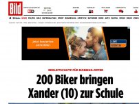 Bild zum Artikel: Begleitschutz - 200 Biker bringen Mobbing- Opfer (10) zur Schule