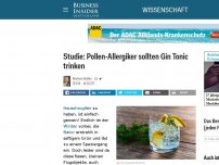 Bild zum Artikel: Studie: Pollen-Allergiker sollten Gin Tonic trinken