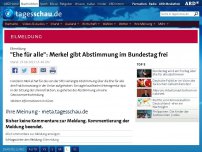 Bild zum Artikel: 'Ehe für alle': Merkel gibt Abstimmung im Bundestag frei