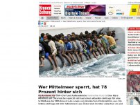 Bild zum Artikel: Klare Mehrheit für Schließung der Mittelmeerroute