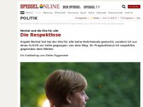 Bild zum Artikel: Merkel und die Ehe für alle: Die Respektlose