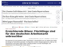 Bild zum Artikel: Ernüchternde Bilanz: Flüchtlinge sind für den deutschen Arbeitsmarkt unbrauchbar