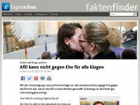 Bild zum Artikel: AfD kann nicht gegen Ehe für alle klagen