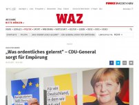 Bild zum Artikel: Wahlprogramm: „Was ordentliches gelernt“ – CDU-General sorgt für Empörung