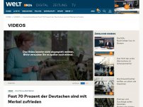 Bild zum Artikel: Deutschlandtrend: Fast 70 Prozent der Deutschen sind mit Merkel zufrieden