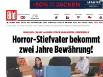 Bild zum Artikel: 5-Jährige gequält - Horror-Vater kommt mit 2 Jahren Bewährung davon