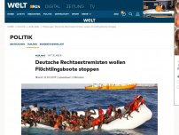 Bild zum Artikel: Mittelmeer: Deutsche Rechtsextremisten wollen Flüchtlingsboote stoppen