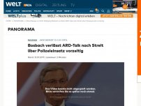 Bild zum Artikel: 'Maischberger' zu G-20-Gipfel: Bosbach verlässt ARD-Talk nach Streit über Polizeieinsatz vorzeitig