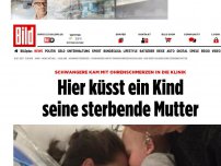 Bild zum Artikel: Tödliche Meningokokken - Hier küsst ein Kind seine sterbende Mutter