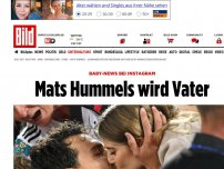 Bild zum Artikel: Baby-Post bei Instagram - Mats Hummels wird Vater