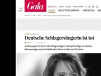 Bild zum Artikel: Andrea Jürgens (†): Deutsche Schlagersängerin ist tot