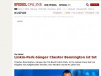 Bild zum Artikel: Gerüchte über Suizid: Linkin-Park-Sänger Chester Bennington ist tot
