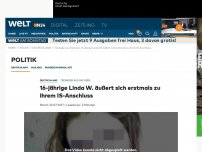 Bild zum Artikel: Teenager aus Sachsen: 16-jährige Linda W. äußert sich erstmals zu ihrem IS-Anschluss
