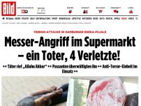 Bild zum Artikel: Blutige Attacke - Messer-Angriff im Supermarkt – ein Toter, Verletzte! 