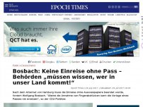 Bild zum Artikel: Bosbach: Keine Einreise ohne Pass – Behörden „müssen wissen, wer in unser Land kommt!“