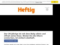 Bild zum Artikel: Der 26-Jährige ist mit dem Baby allein und öffnet seine Hose. Wobei ihn die Eltern erwischen, ist einfach ekelhaft.