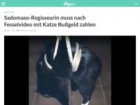 Bild zum Artikel: Sadomaso-Regisseurin muss nach Fesselvideo mit Katze Bußgeld zahlen