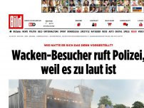 Bild zum Artikel: Ohrstöpsel empfohlen - Wacken-Besucher ruft Polizei, weil es zu laut ist