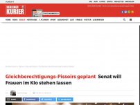 Bild zum Artikel: Gleichberechtigungs-Pissoirs geplant: Senat will Frauen im Klo stehen lassen